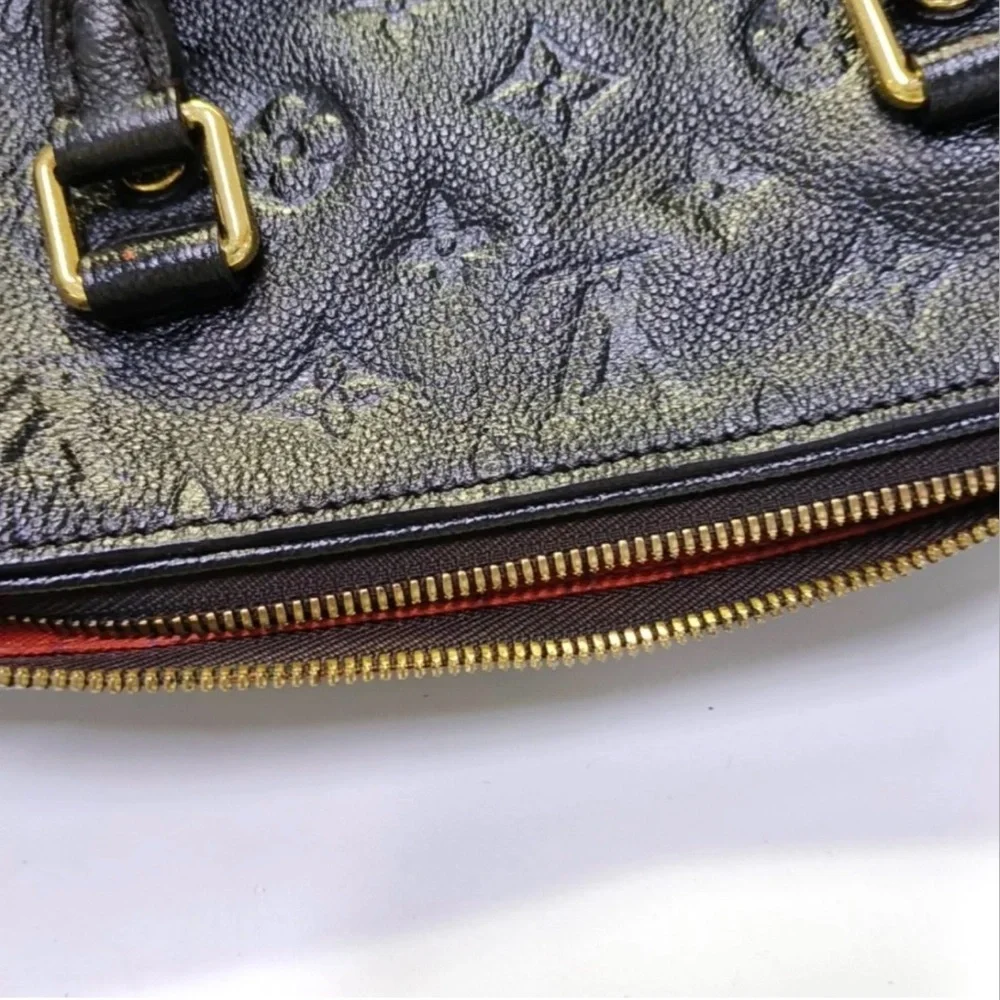 Louis Vuitton Black Embossed Satchel